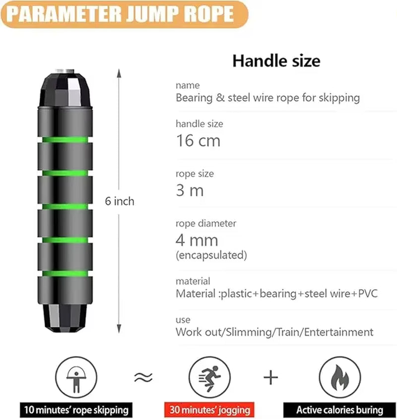 2.8/3M Ropes to Jump Crossfit Portable Fitness Equipment Aerobics Fast Steel Wire Jump Rope Boxing Yoga for Woman Man Weightloss