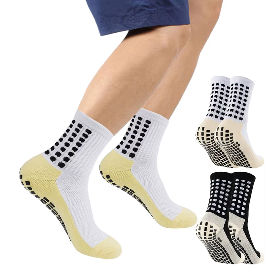 6 Pairs Men Women Non Slip Grip Socks Football Basketball Soccer Rugby Baseball Cycling Running Hiking Tennis Skateboard