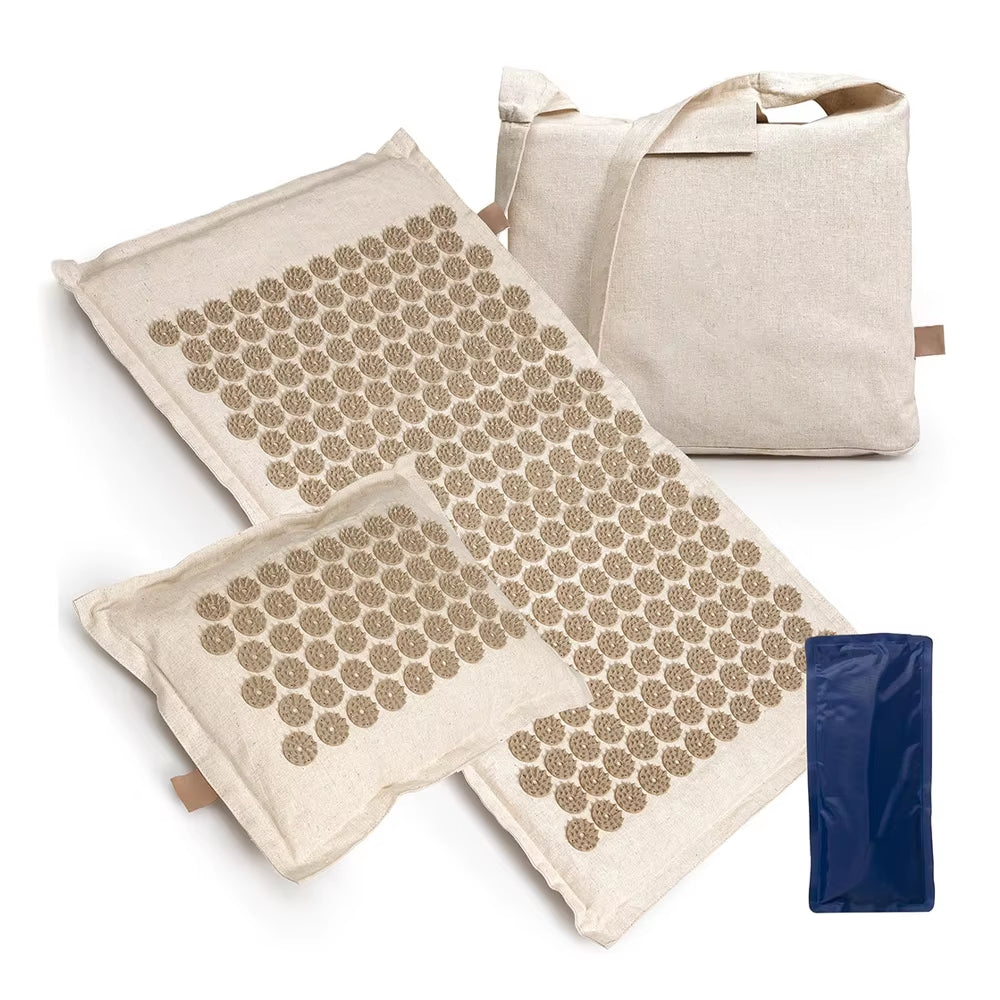 Portable Easy-To-Store Acupressure Mat and Pillow Set for Workouts in Sports & Entertainment