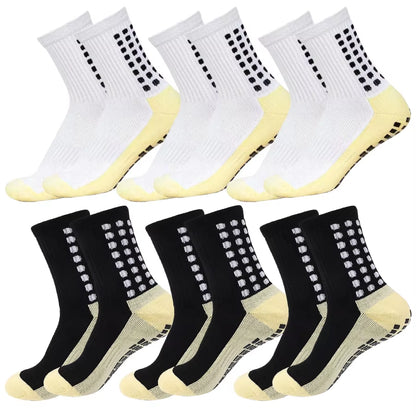 6 Pairs Men Women Non Slip Grip Socks Football Basketball Soccer Rugby Baseball Cycling Running Hiking Tennis Skateboard